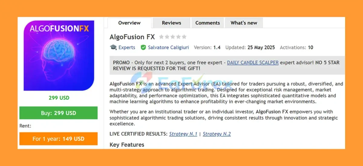 AlgoFusion FX EA Overview