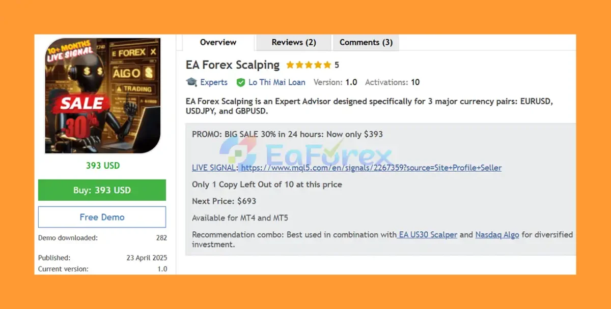 EA Forex Scalping MT5 Overview