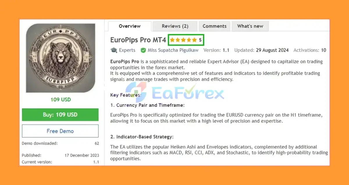 EuroPips Pro MT4 Overview