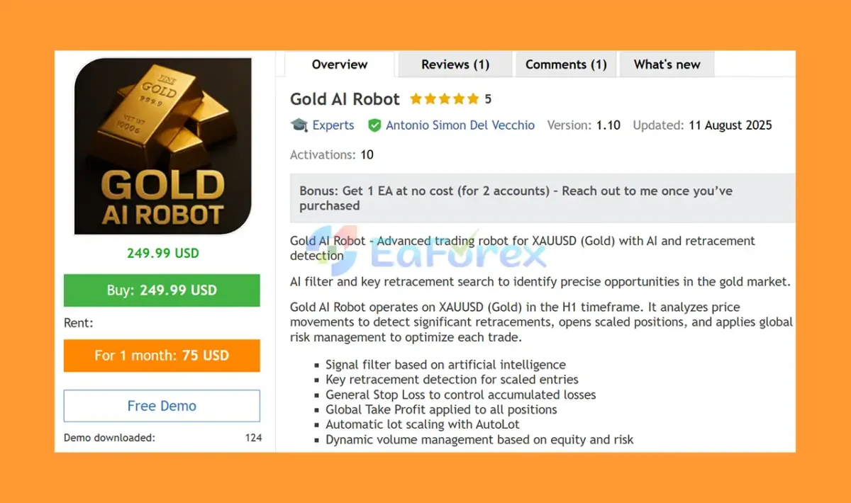 Gold AI Robot MT5 Overview