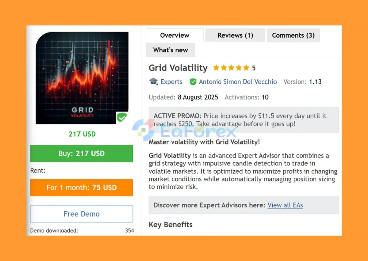 Grid Volatility EA MT5 Overview
