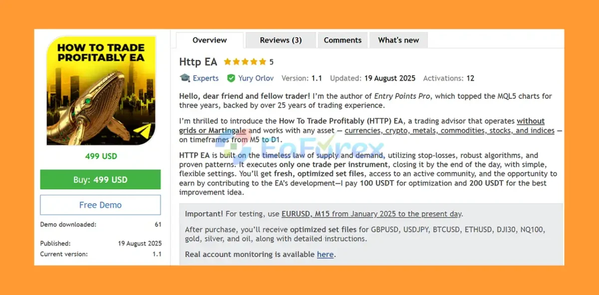 HTTP EA MT5 Overview