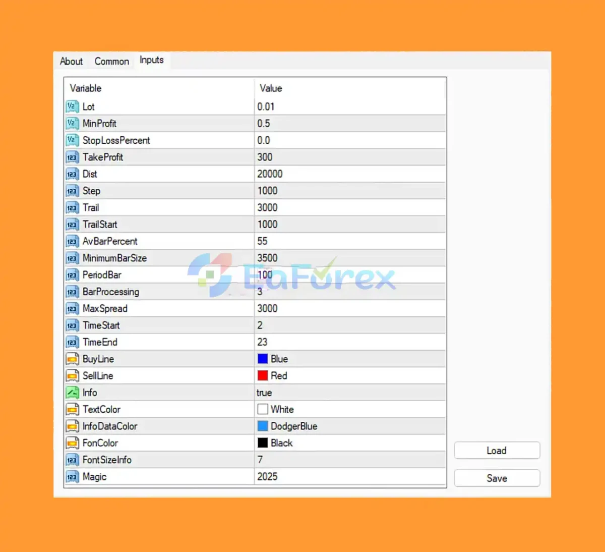 IS New Project EA MT4 setting