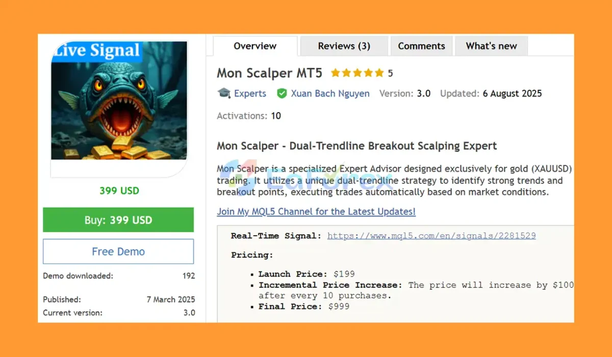 Mon Scalper MT5 Overview