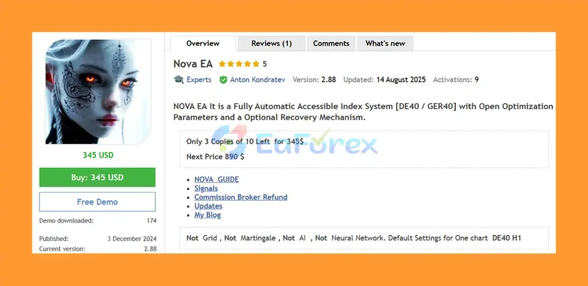 Nova EA MT5 Overview