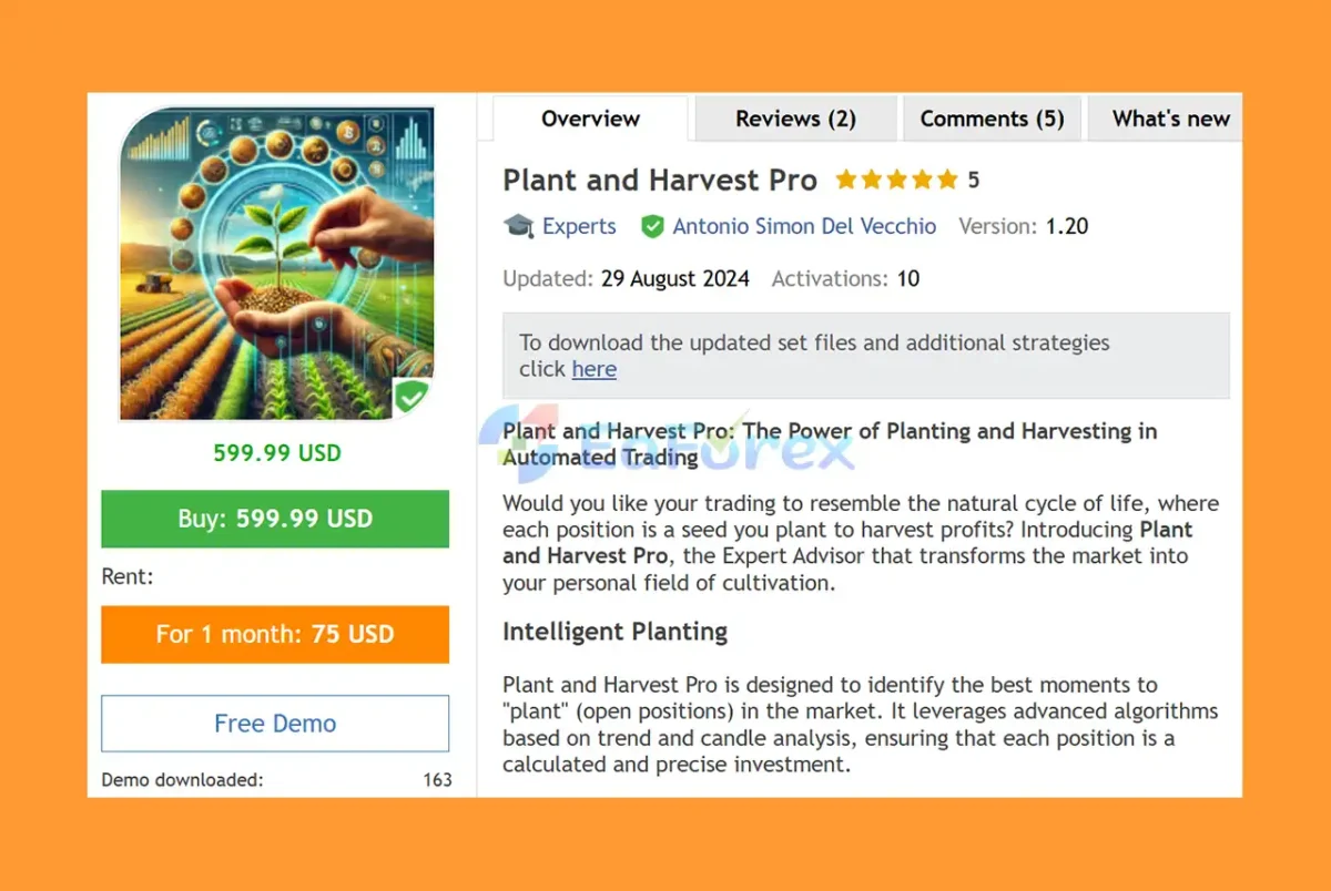 Plant and Harvest Pro EA Overview
