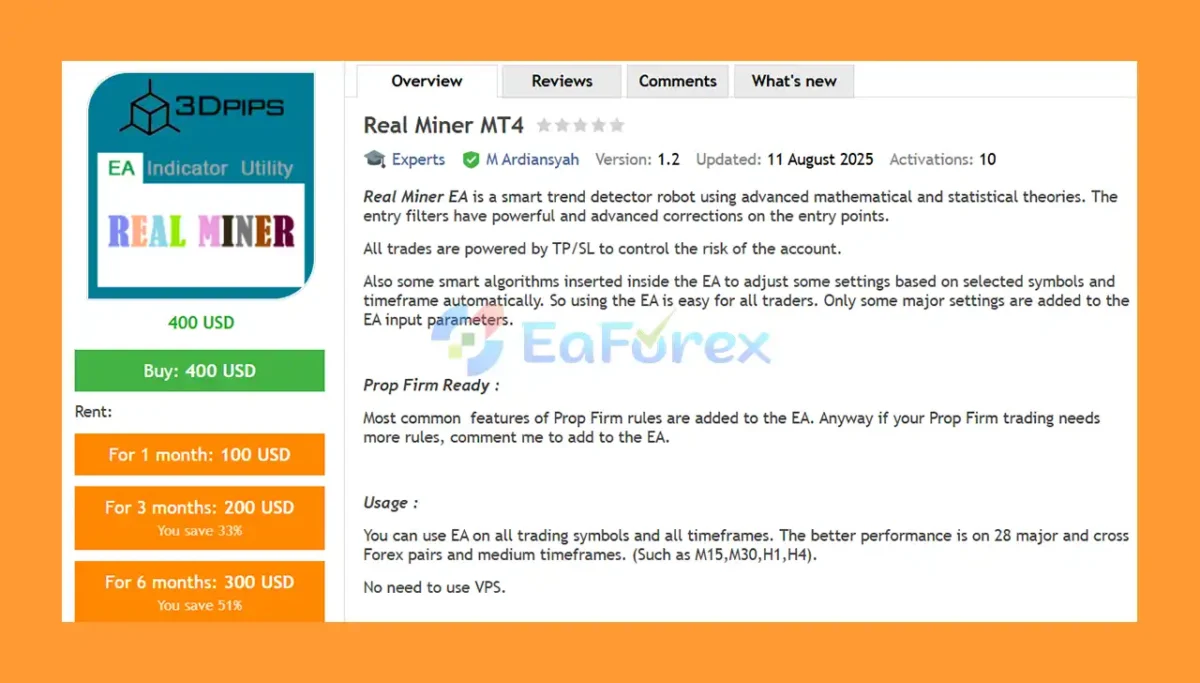 Real Miner MT4 Overview