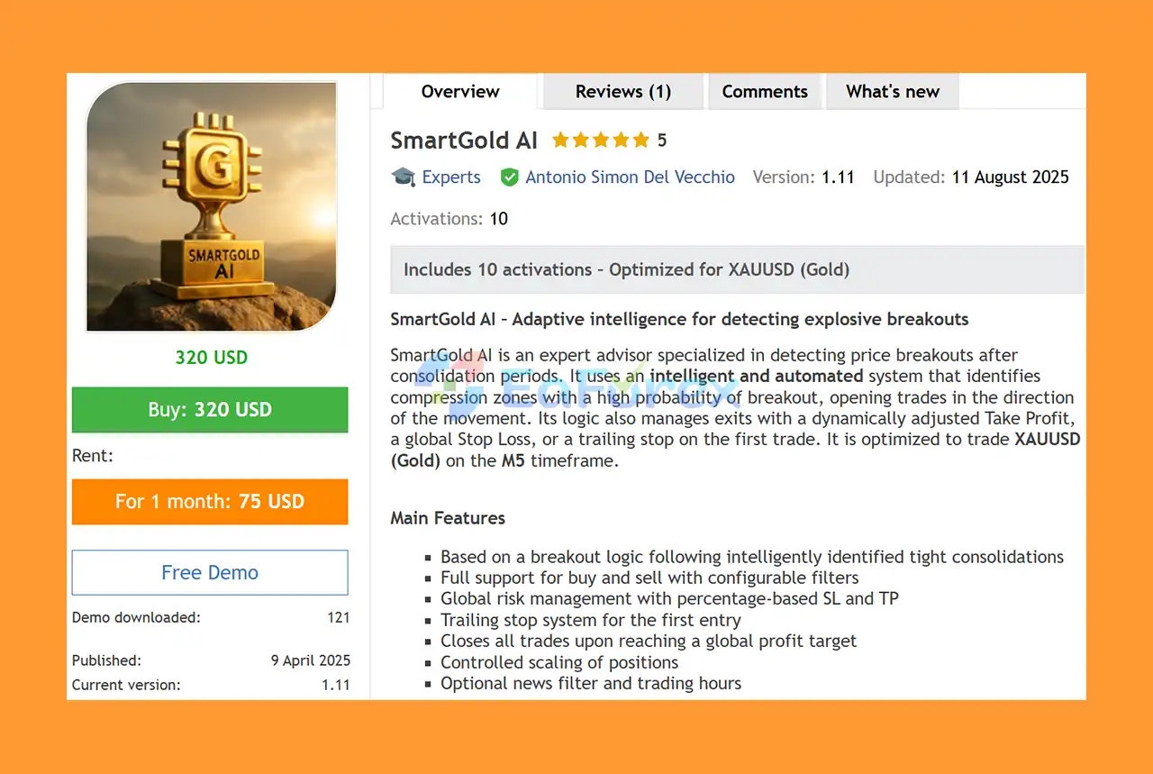 SmartGold AI EA Overview
