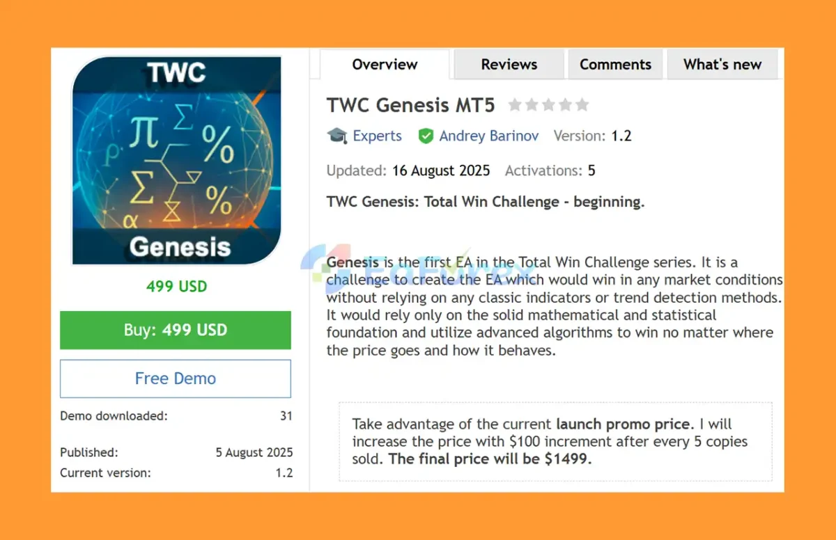 TWC Genesis MT5 Overview