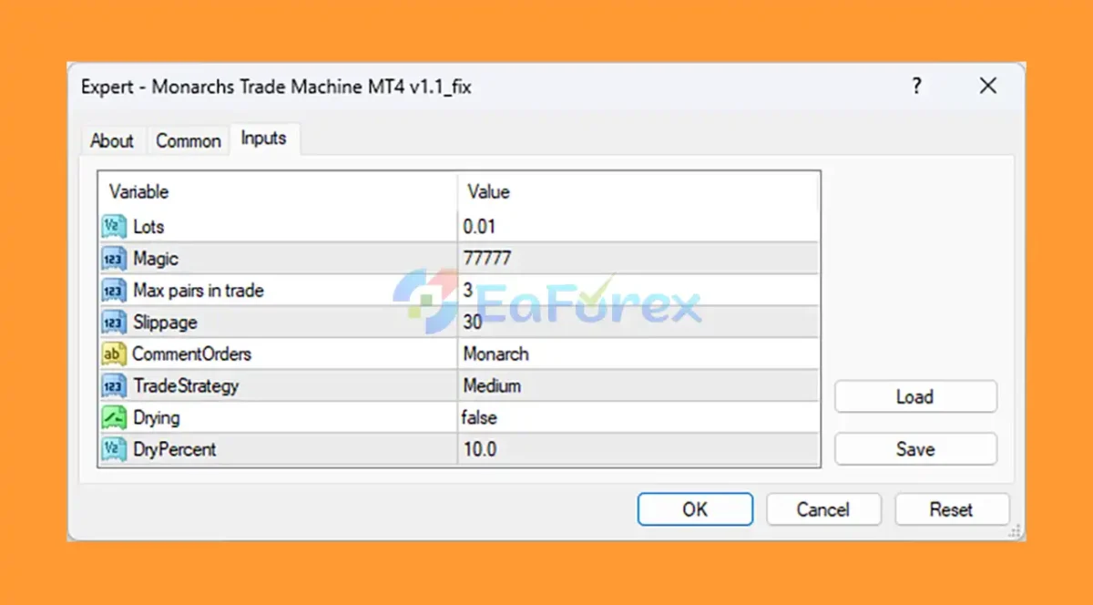 monarch trade machine mt4 rsetting