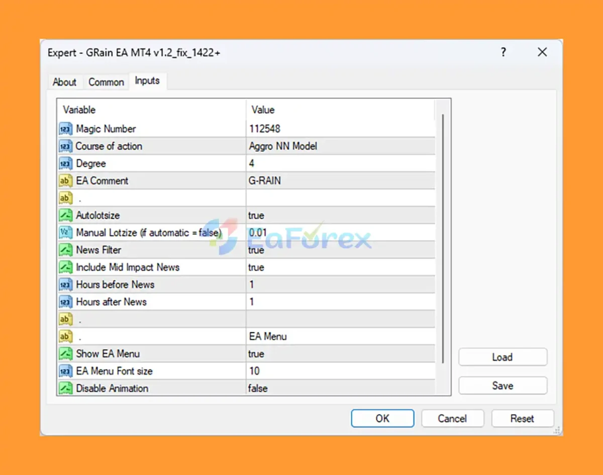 GRain EA setting