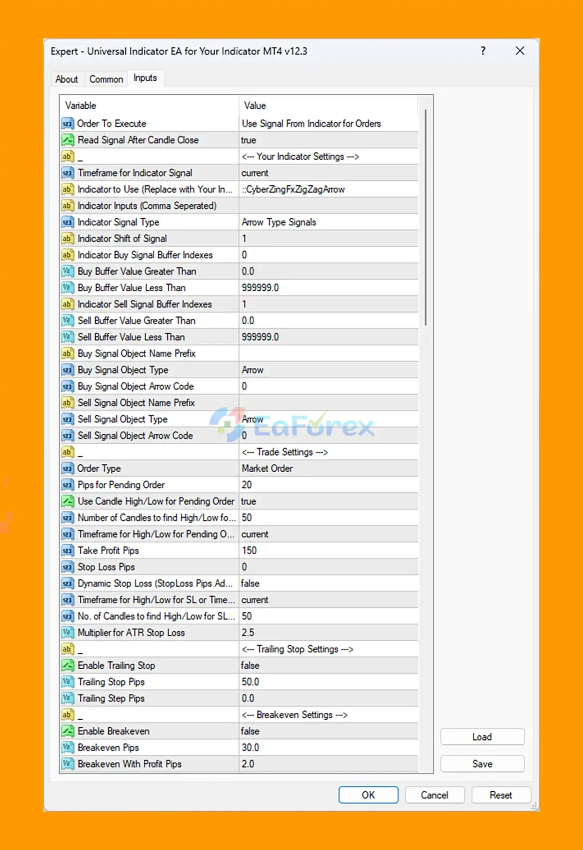 Universal Indicator EA for Your Indicator setting