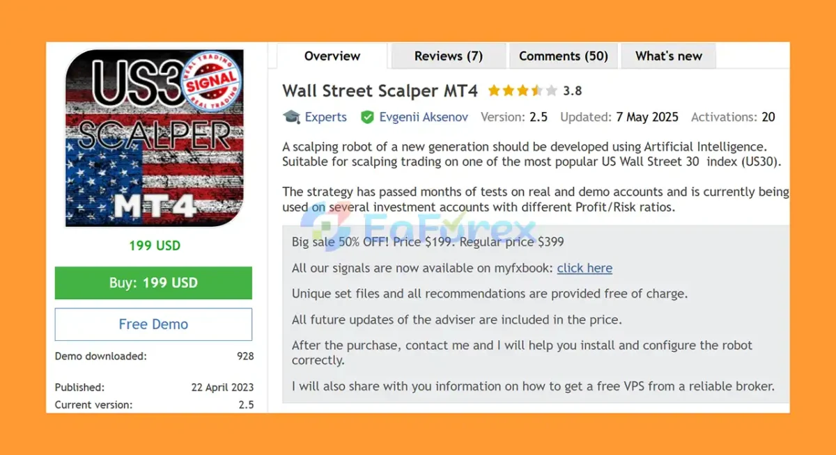 Wall Street Scalper MT4 overiview