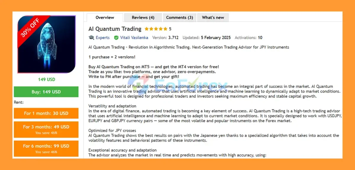 AI Quantum Trading MT5 Overview