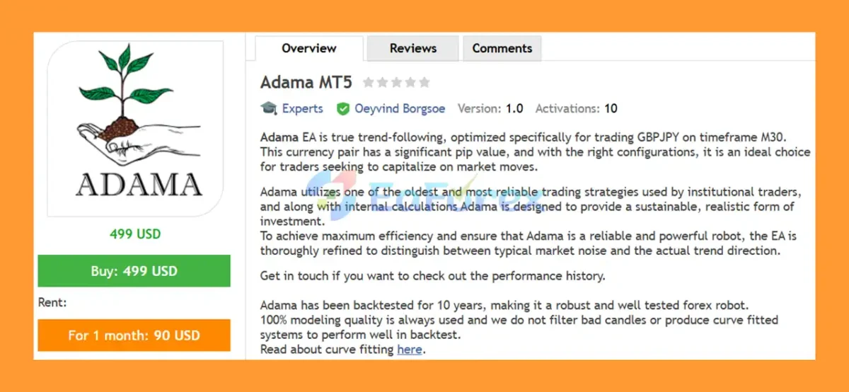 Adama MT5 Overview