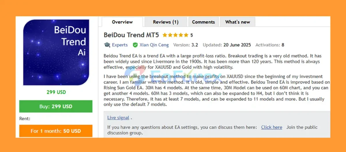 BeiDou Trend MT5 Overview