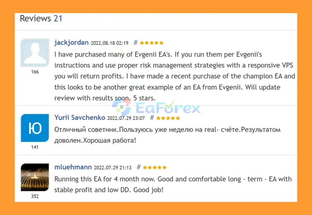 Champion MT5 User Reviews