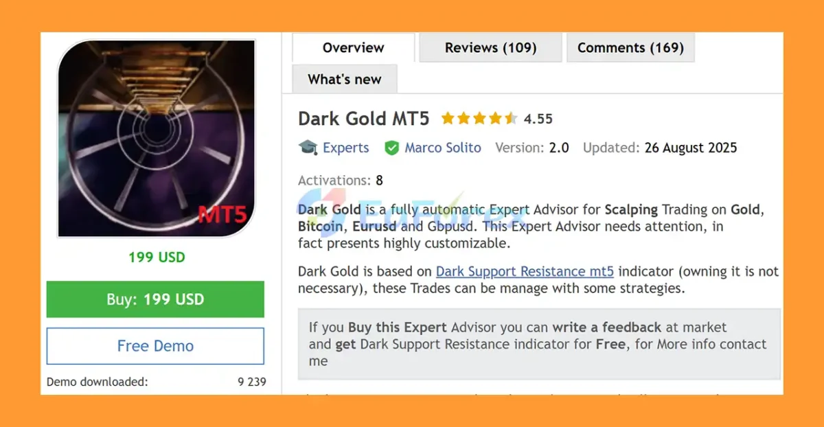 Dark Gold MT5 Overview