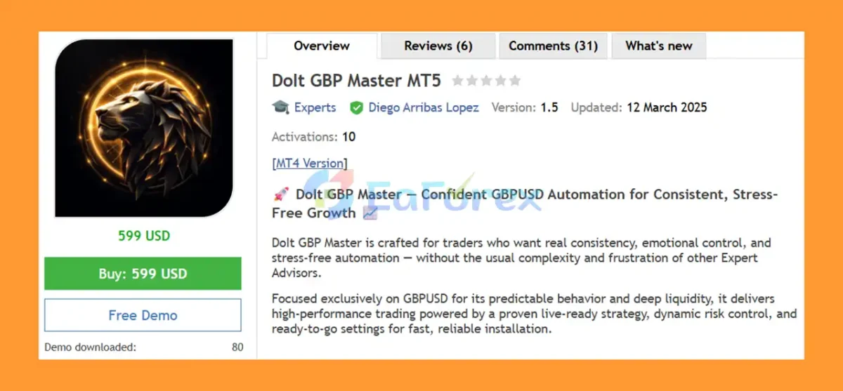 DoIt GBP Master MT5 Overview