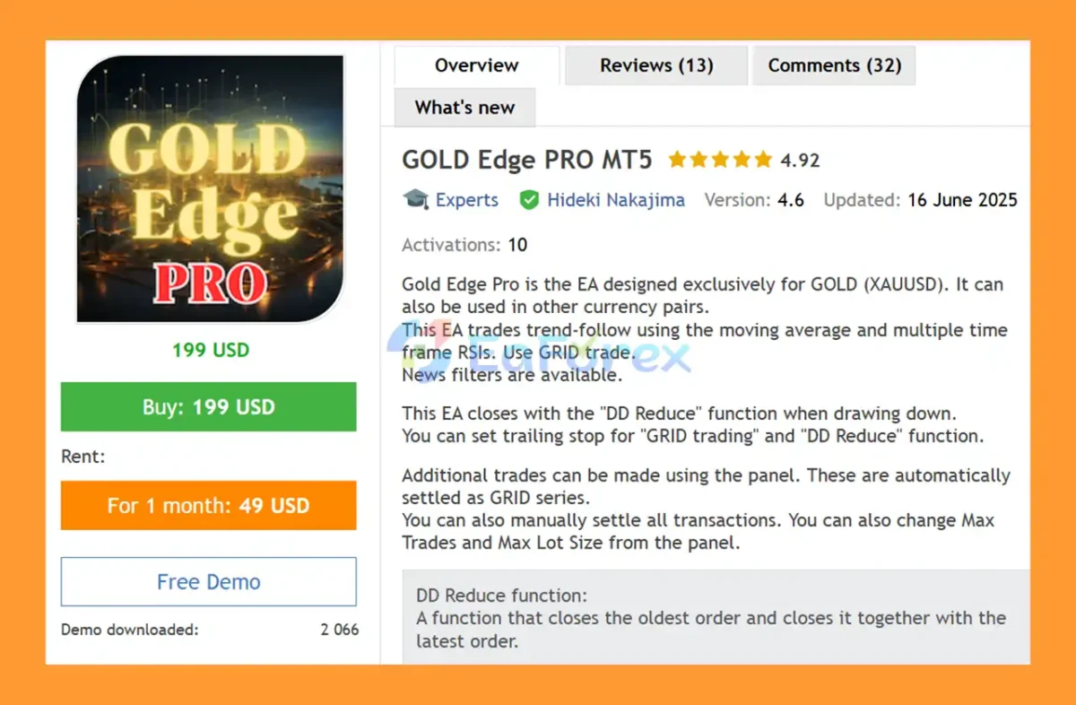 GOLD Edge PRO MT5 Overview