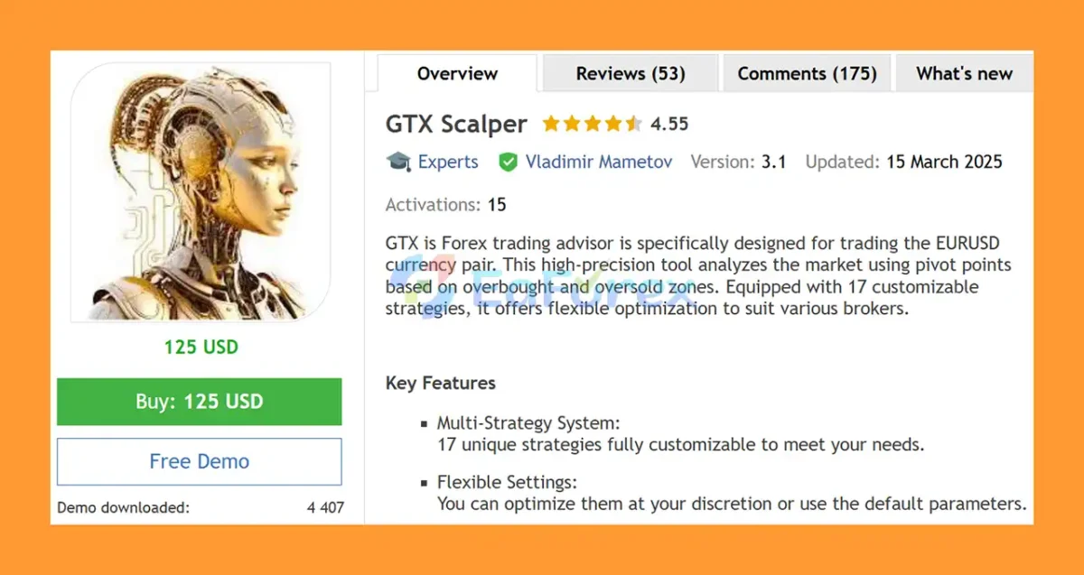 GTX Scalper EA MT5 Overview