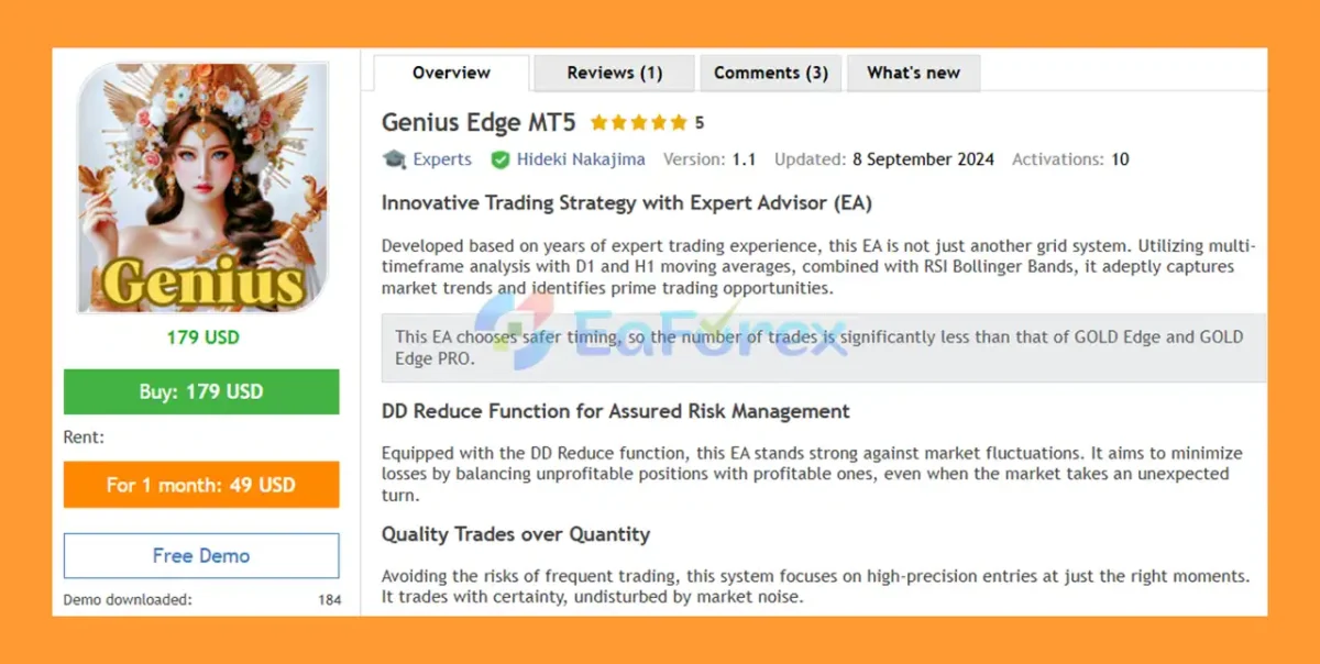 Genius Edge MT5 Overview