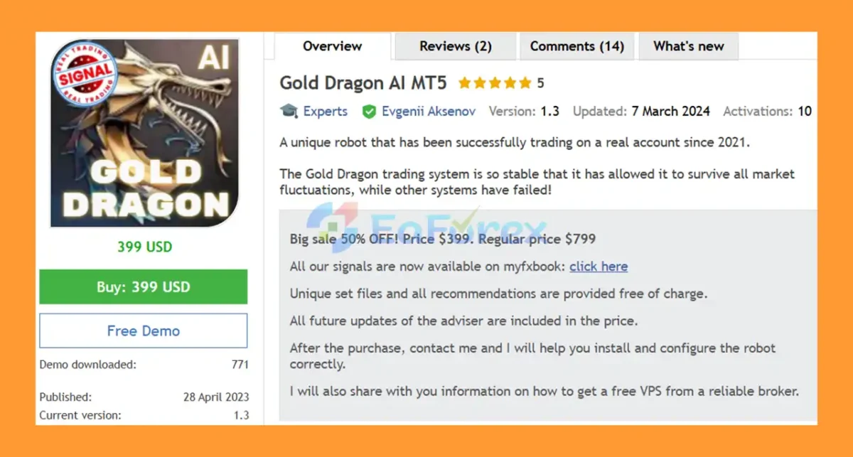 Gold Dragon AI MT5 Overview