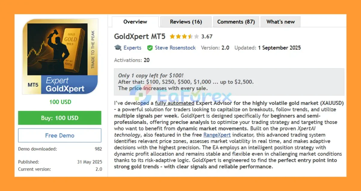 GoldXpert MT5 Review