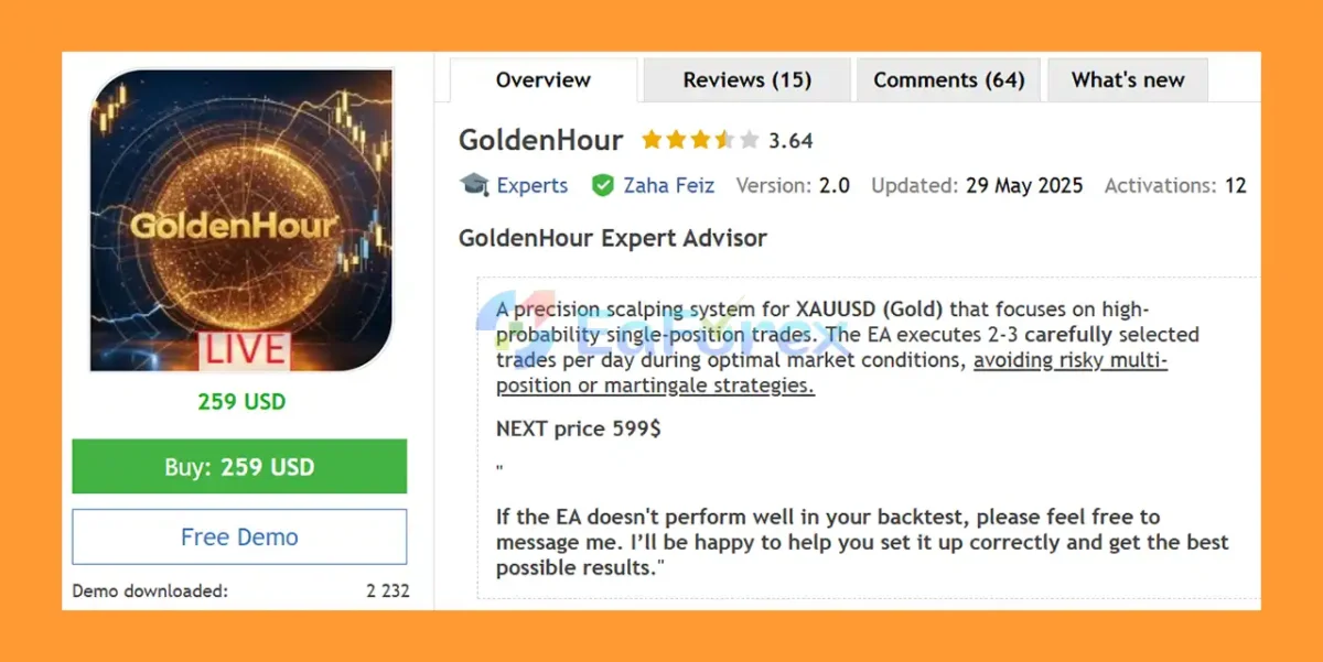 GoldenHour EA MT5 Overview