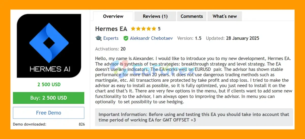 Hermes EA MT5 Overview
