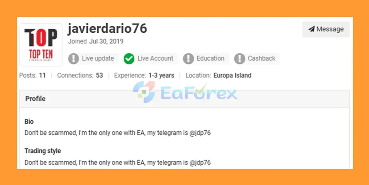 Javier Trading Scalper is developed by experts