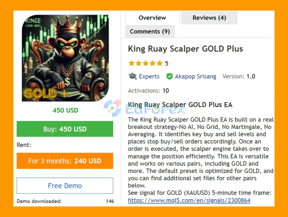 King Ruay Scalper GOLD Plus Overvieww