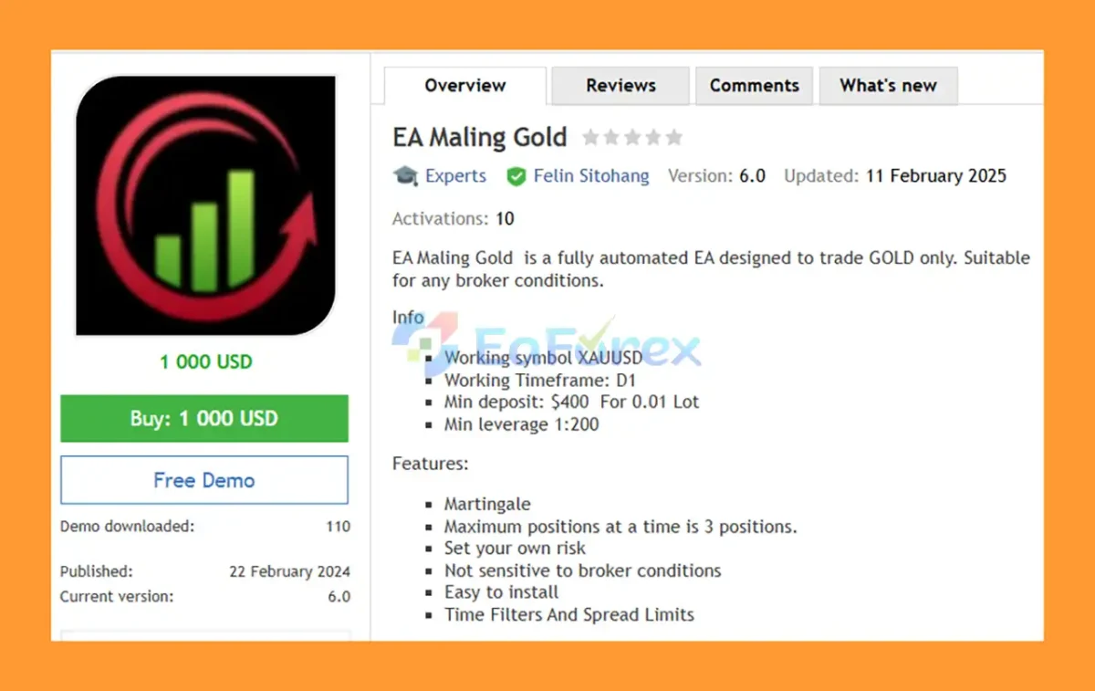 EA Maling Gold EA Overview
