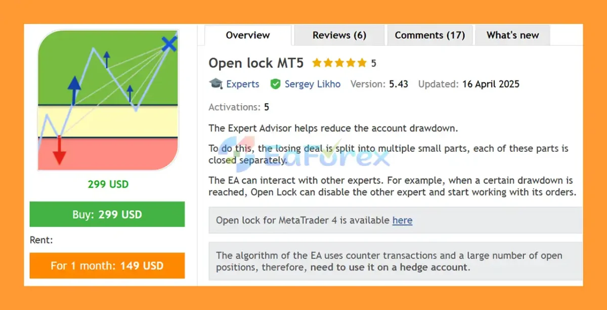 Open lock EA Overview