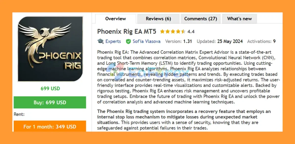 Phoenix Rig EA MT5 Overview