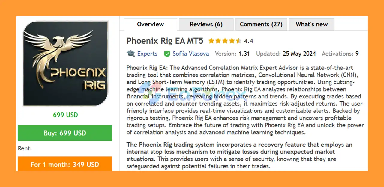 Phoenix Rig EA MT5 Overview
