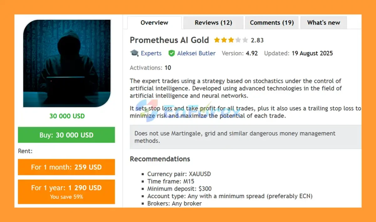 Prometheus AI Gold MT5 Overview