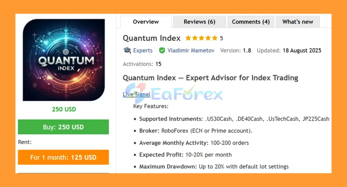 Quantum Index EA MT5 Overview
