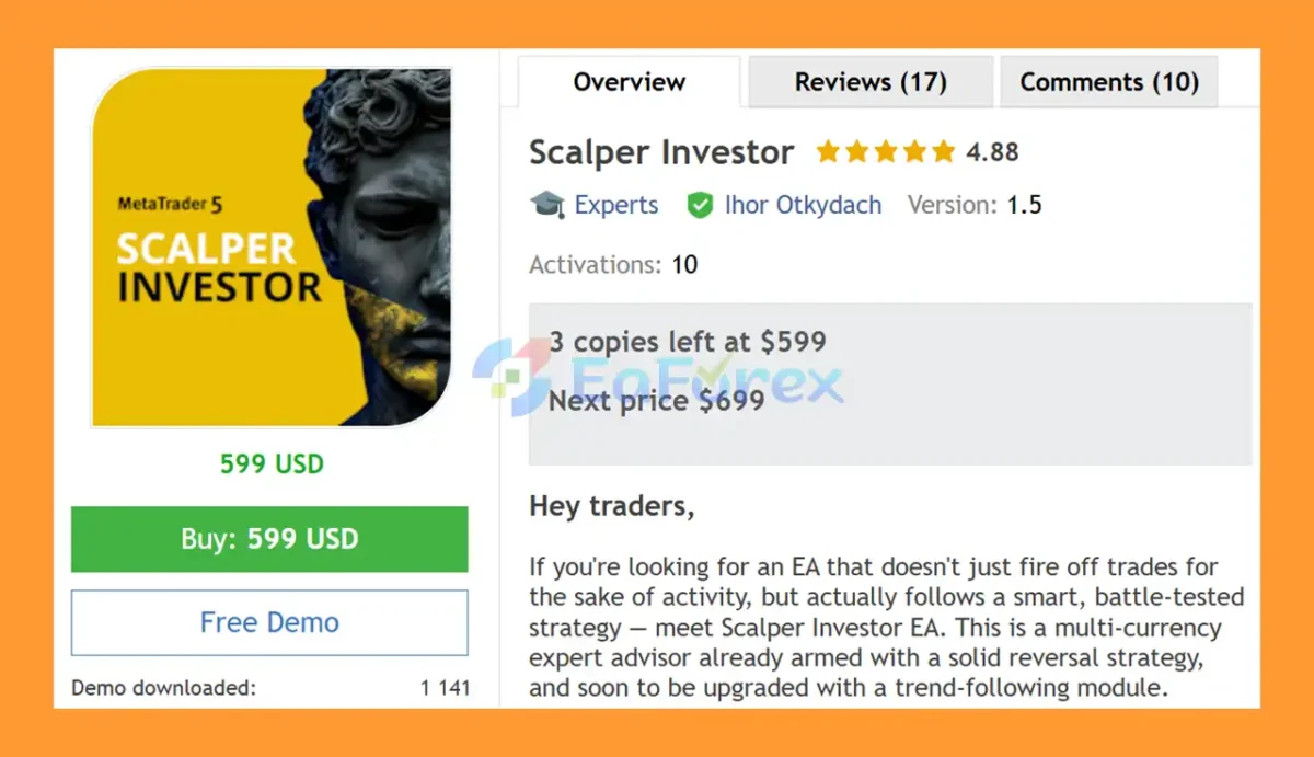 Scalper Investor EA MT5 Overview