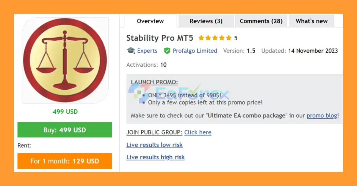 Stability Pro MT5 Overviews