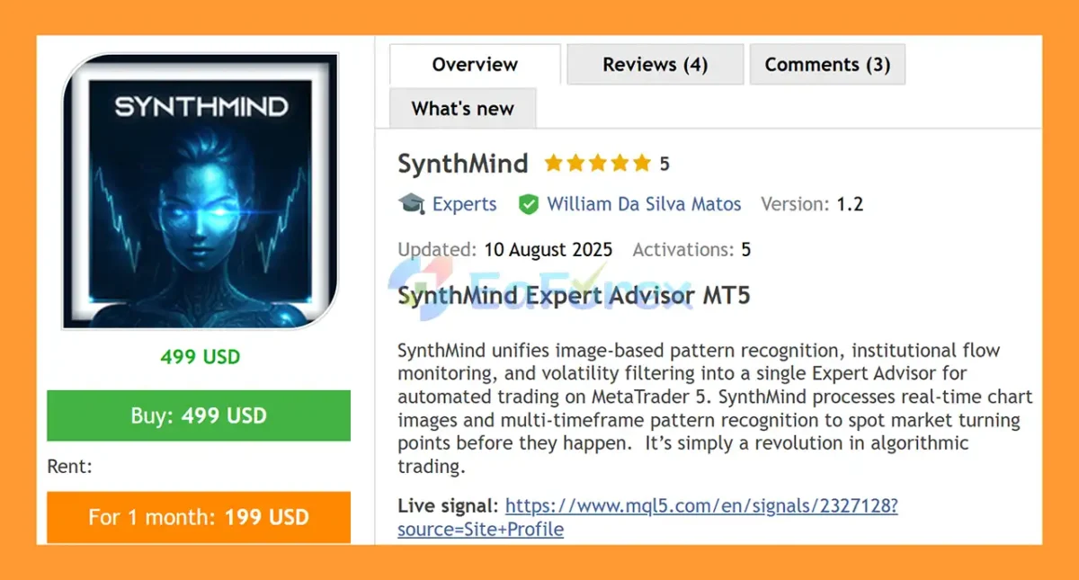 SynthMind EA MT5 Overview