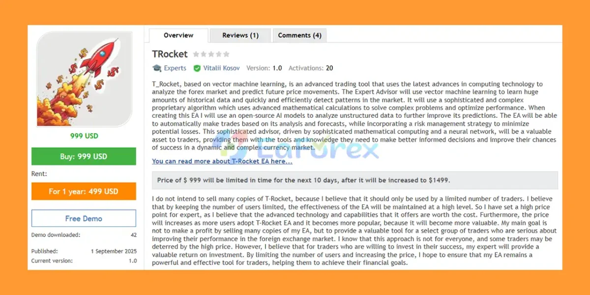 TRocket EA MT5 Overview