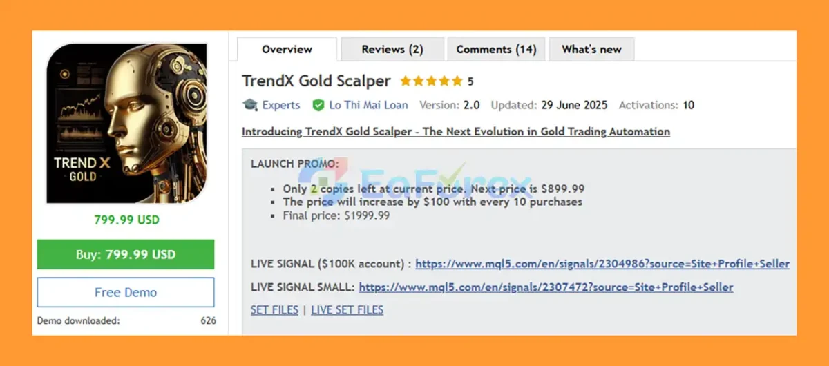 TrendX Gold Scalper MT5 Overview
