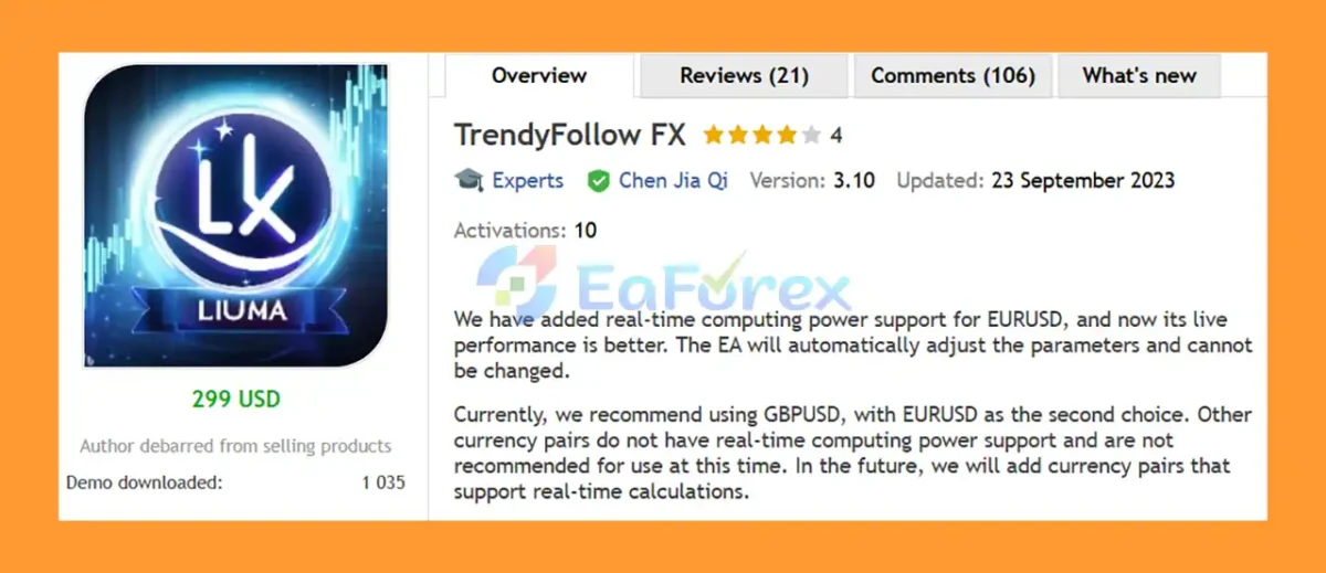 TrendyFollow FX MT5 Overview