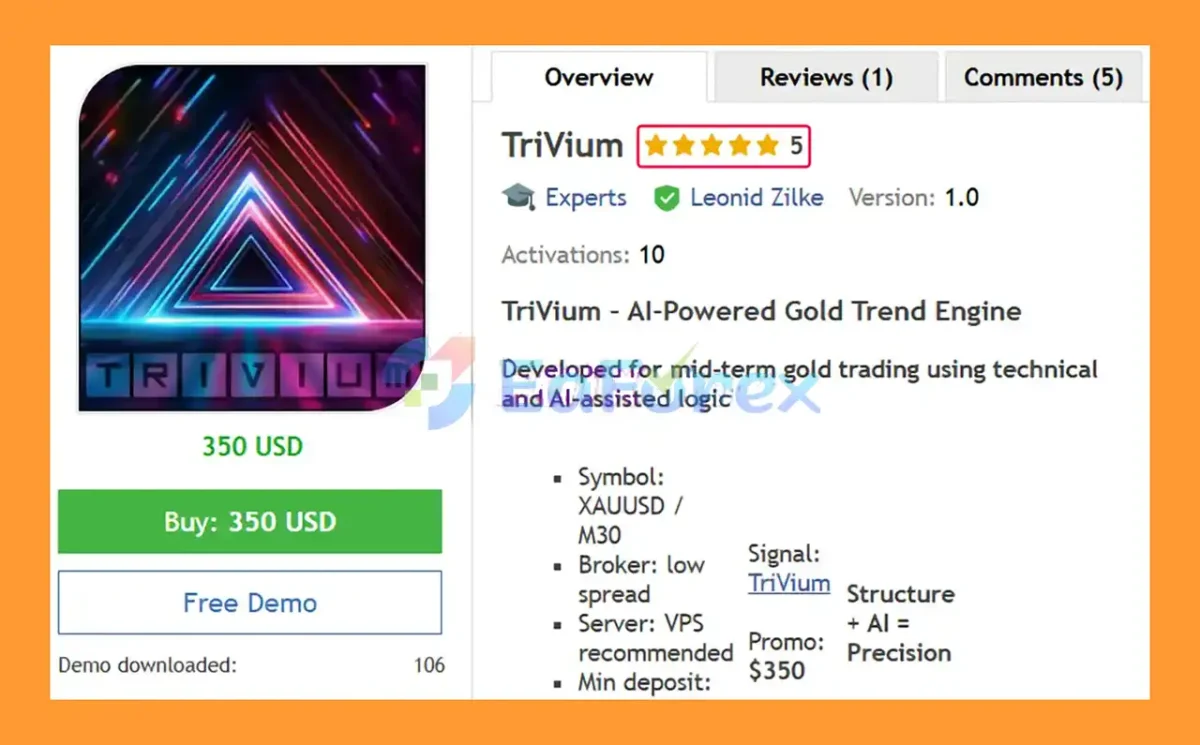 TriVium EA MT5 Overview