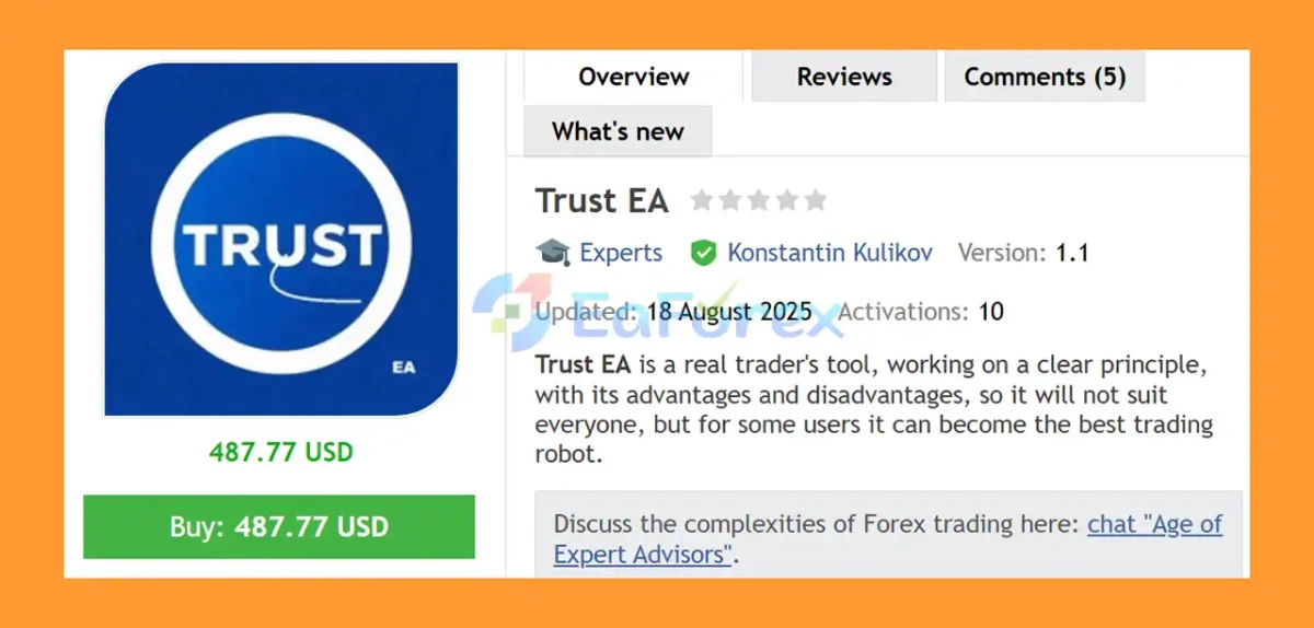 Trust EA MT5 Overview