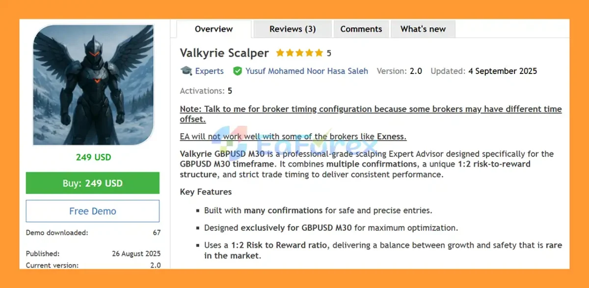 Valkyrie Scalper EA MT5 Overview
