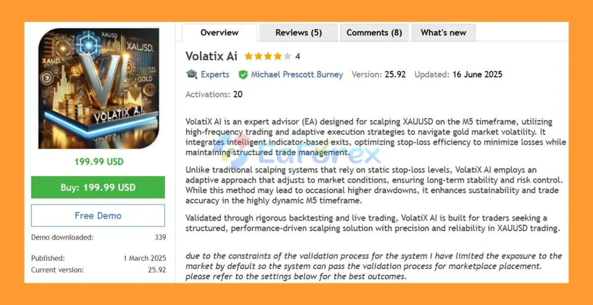 Volatix Ai EA MT5 Overview