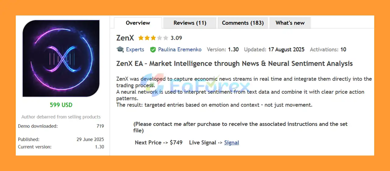 ZenX EA MT5 Overview
