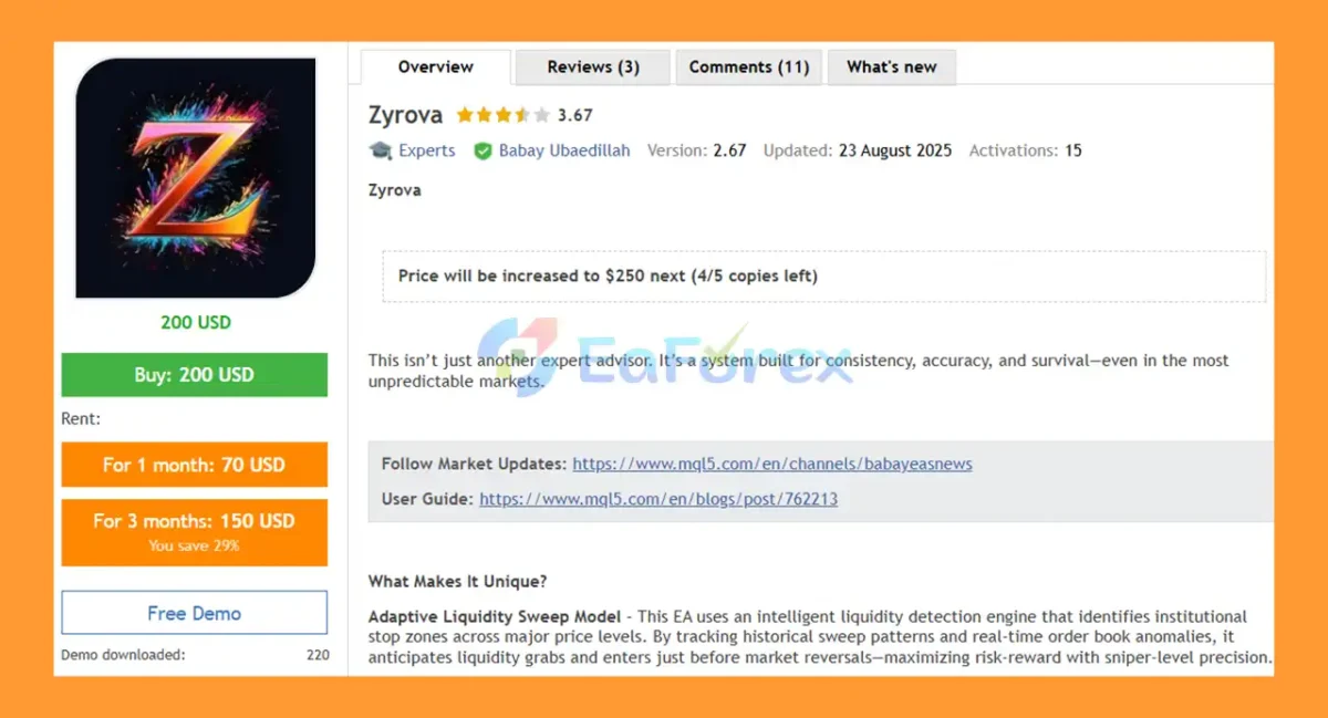 Zyrova EA MT5 Overview